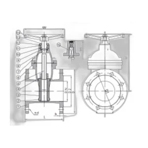 RG01 DIN3352 F4 / EN1171 PN10/PN16 Non-Rising Stem Resilient Seat Gate Valve