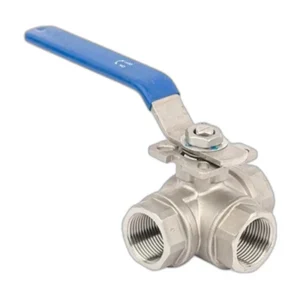 Three Way Threaded Ball Valve